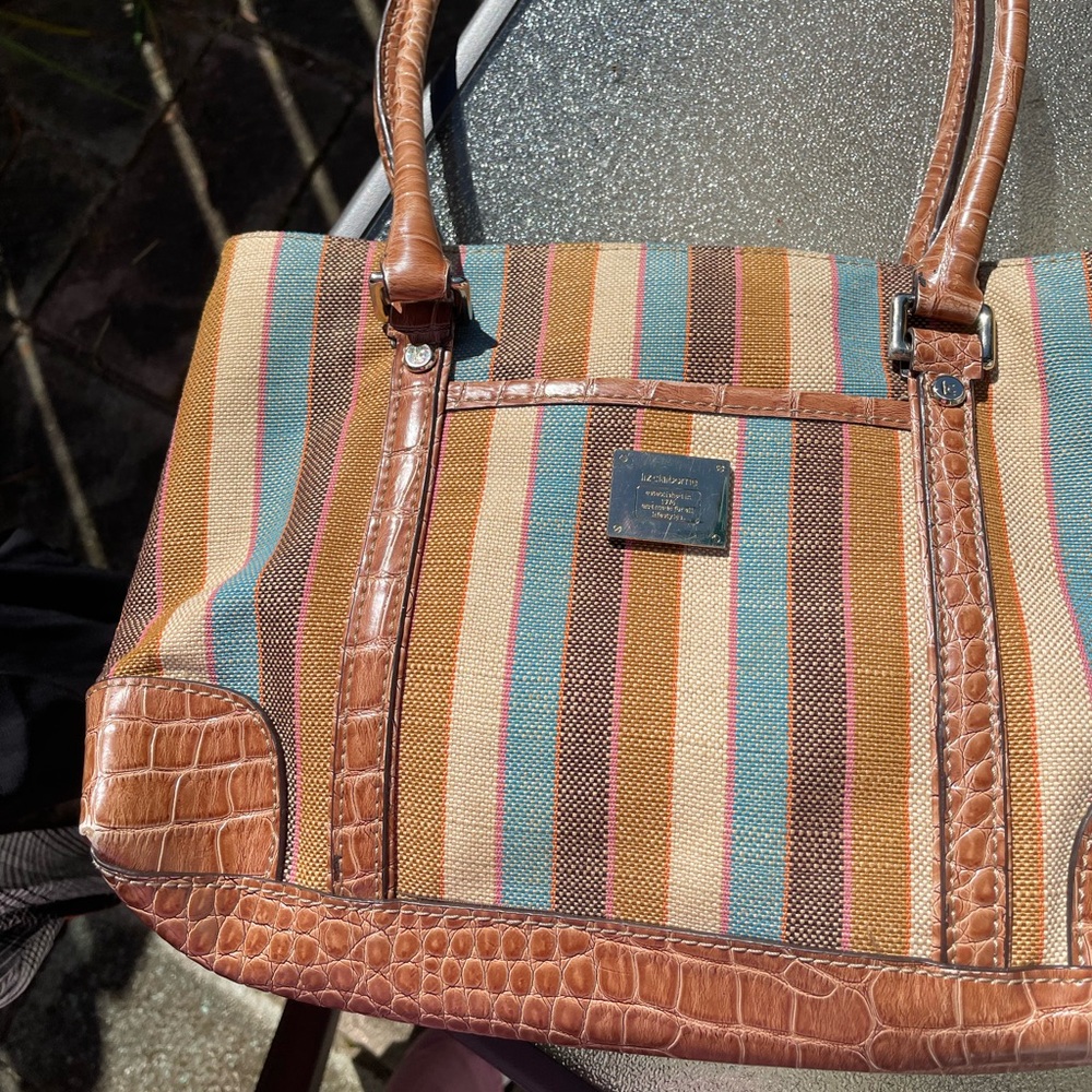 Liz Claiborne Multicolor Striped Tote